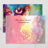 Faire-part TROISIÈME MASQUE boule mascarisée, or rouge jaune (Devant / Derrière)