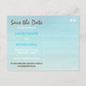 Faire-part Tropical Beach Enregistrer la date Carte postale (Dos)