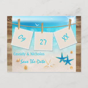 Faire-part Tropical Beach Enregistrer la date Carte postale