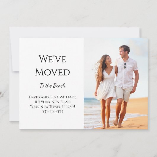 Faire-part Tropical Beach New Home Moving (Devant)