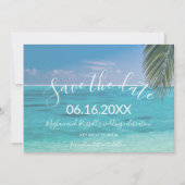 Faire-part Tropical Beach Photo Wedding Enregistrer la date (Devant)