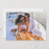 Faire-part Tropical Beach Photo Wedding Enregistrer la date (Dos)