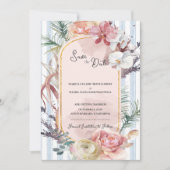 Faire-part Tropical Orchid Arch Wedding Save the Date (Devant)
