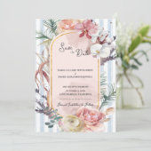 Faire-part Tropical Orchid Arch Wedding Save the Date (Debout devant)