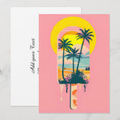 Faire-part Tropical Summer Sunset Sweets Paradise (Devant / Derrière)