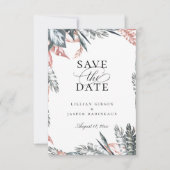 Faire-part Tropics moderne Palm Frame Enregistrer la date (Devant)