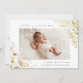 Faire-part Tropiques vintages | Boho Floral Birth (Devant)