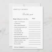 Faire-part Trouvez le jeu de douche de la nuptiale invité (Devant)