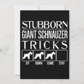 Faire-part Trucs de Schnauzer Géant Stubborn, Schna Géant Fun (Devant)