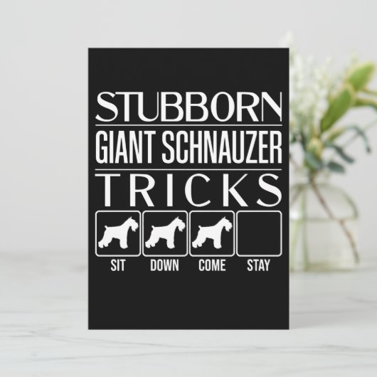 Faire-part Trucs de Schnauzer Géant Stubborn, Schna Géant Fun (Debout devant)