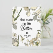 Faire-part Tu me rends la vie meilleure de Valentine (Debout devant)