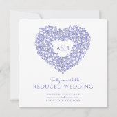 Faire-part tulipes monogramme cœur réduit mariage (Devant)