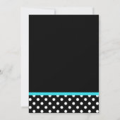 Faire-part turquoise d'obtention du diplôme de (Dos)