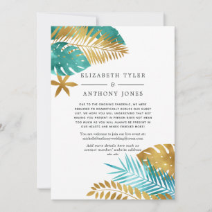 Faire-part Turquoise - Liste d'invités Turquoise et Gold Trop