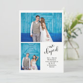 Faire-part Turquoise Whimsy | Deux photos que nous avons élop (Debout devant)