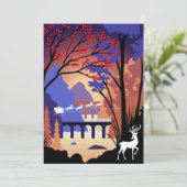 Faire-part Twilight Forest Christmas Santa Sleigh (Debout devant)