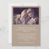 Faire-part Twin Arch Photo College Lycée (Dos)