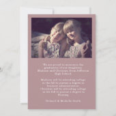 Faire-part Twin Arch Photo College Lycée (Dos)