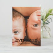 Faire-part Twin Overjoyed Merci photo naissance (Debout devant)