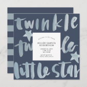 Faire-part Twinkle Twinkle Little Star Birth (Devant / Derrière)