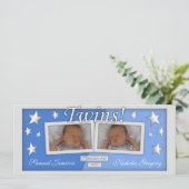 Faire-part Twins ~ Boys Annonces de naissance (Debout devant)