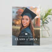 Faire-part Type minimal Photo superposition Graduation (Debout devant)