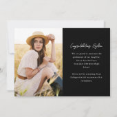 Faire-part Type simple Collage photo Graduation (Dos)