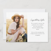 Faire-part Type simple Collage photo Graduation (Dos)