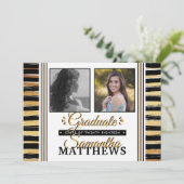Faire-part Typographie à la mode Photos Annonces de Graduatio (Debout devant)