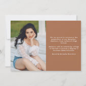 Faire-part Typographie d'argile moderne 2 Diplôme de photogra (Dos)