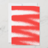 Faire-part Typographie de peinture moderne en Spray rouge Dip (Dos)