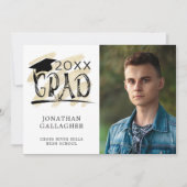 Faire-part Typographie de pinceau moderne Grad 2 Photos (Devant)