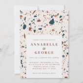 Faire-part Typographie du terrazzo naturel moderne mariage an (Devant)