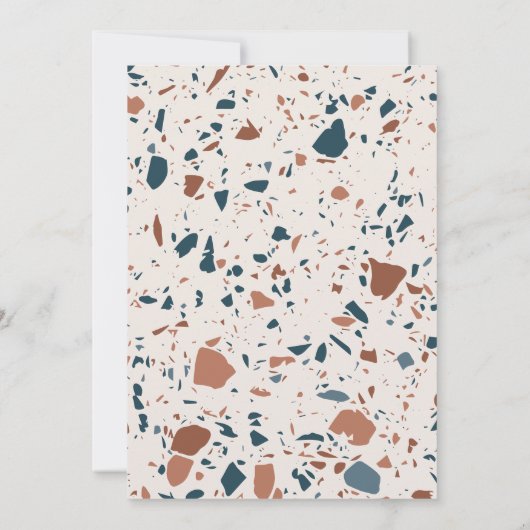 Faire-part Typographie du terrazzo naturel moderne mariage an (Dos)