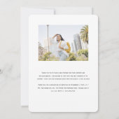 Faire-part Typographie esthétique chic Graduation moderne (Dos)