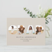 Faire-part Typographie géométrique moderne diplôme d'arc phot (Debout devant)