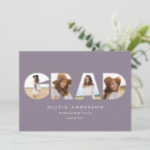 Faire-part Typographie géométrique moderne graduation multiph (Debout devant)