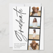 Faire-part Typographie géométrique sauge graduation verte (Devant)