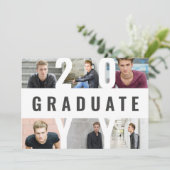 Faire-part Typographie graphique de collage photo moderne de (Debout devant)