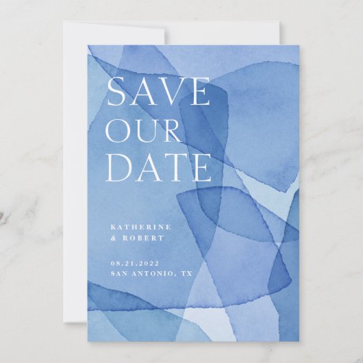 Faire-part Typographie Gras Moderne Enregistrer La Date (Devant)