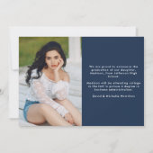 Faire-part Typographie marine moderne 2 Diplôme de photograph (Dos)