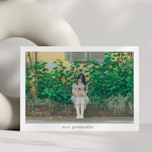 Faire-part Typographie minimaliste Diplôme 2 de la photo