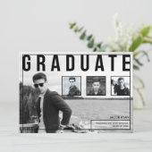 Faire-part Typographie moderne, Annonces de graduation (Debout devant)