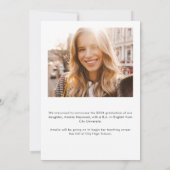 Faire-part Typographie moderne élégante Diplôme photo (Dos)