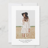 Faire-part Typographie moderne élégante photo audacieuse élég (Devant)