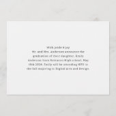 Faire-part Typographie moderne et élégant Diplôme Photo (Dos)