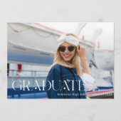 Faire-part Typographie moderne et élégant Diplôme Photo (Devant)