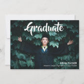 Faire-part Typographie moderne Garçons branchés Diplôme photo (Devant)