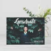 Faire-part Typographie moderne Garçons branchés Diplôme photo (Debout devant)