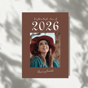 Faire-part Typographie Moderne Gras 2026 Photo Remise des dip